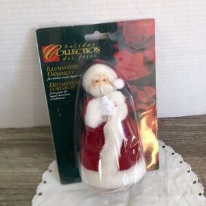 Vtg Illuminated Santa Tree Topper